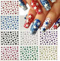 1000pcs 18 Sheets Star Nail Stickers Star Nail Decals Design Nail Supplies 3D Self-Adhesive Nail Colorful Slider Stars Love Stickers Glitter Decoration Heart Nail Stickers Decals for Women Manicure