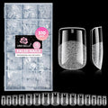 UNA GELLA Short Square Gel Nail Tips, 510Pcs Short Square Press on Nails 15 Sizes Half Matte Fake Acrylic Full Cover Nail Tips Clear No C Curve False Nails for Nail Extensions DIY Home Salon for Women