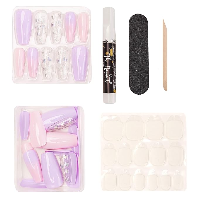 The Nailest - Instant Luxury Acrylic Press-on Nails - Medium Coffin - Mariposa