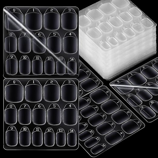 Teenitor 900pcs Nail Adhesive Tabs, 15 Sizes of Press on Nail Sticky Tabs, Nail Stickers for Press on Nails, Nail Tabs Nail Glue Stickers, 60 Sheets