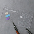 Professional Nail Art Practice Palette with Color Mixing Tools, Nail Template Guide 1PACK (White)