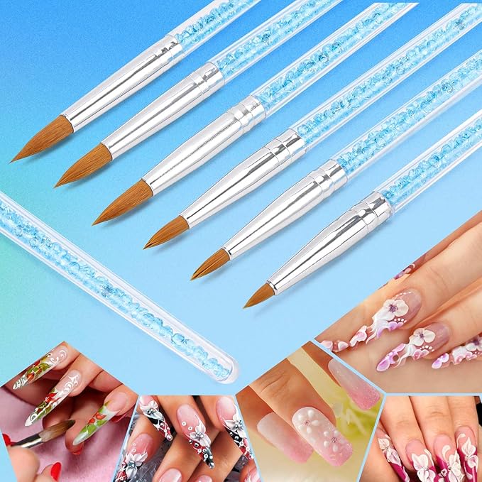 35 Pcs Nail Art Brushes Include Nail Polish Liner Brush with Dotting Tools, Design Pen Silicone Nail Tools for Nail Drawing