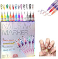 12 Colors Nail Art Pens Set – 0.5mm Fine Tip Nail Art Markers & Quick-Dry Nail Polish Pens for DIY Nail Art, Manicure, Salon Drawing, Dotting & Painting (12 PCS)