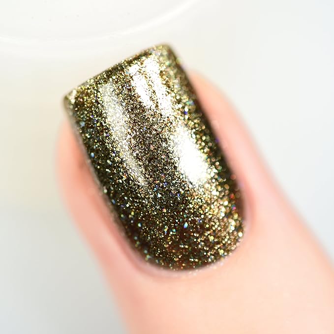 ILNP Caesar - Deep Olive Holographic Metallic Nail Polish