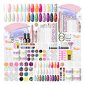 COSCELIA Acrylic Nail Kit for Beginners with Everything 4PC Acrylic Powder 24 PCS Glitter Powder Professional Nail Drill Light Rhinestones Tips Set Gifts for Women