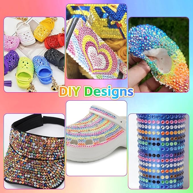 15000Pcs Color Rhinestones for Bedazzling Kit, 3mm Jelly Bedazzling for Crafting, Resin Flatback Rhinestones for Bedazzling, Color Gems Diamond for Crafting Face Makeup DIY Accessories