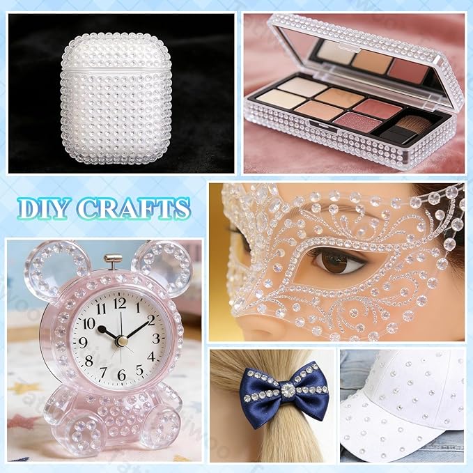 20000Pcs Clear Crystal Flatback Jelly Resin Rhinestones for Bedazzling, Mix Sizes Clear Rhinestones Gems Bedazzling for Crafting, Flatback Rhinestone for DIY Face Makeup Crafts Tumblers