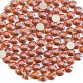 Beadsland Flat Back Crystal Rhinestones Round Gems for Nail Art and Craft Glue Fix, Amber, 6.3-6.5mm, SS30/288pcs