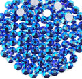 Beadsland 1440pcs Flat Back Crystal Rhinestones Round Gems for Nail Art and Craft Glue Fix, Sapphire AB, SS10, 2.7-2.9mm