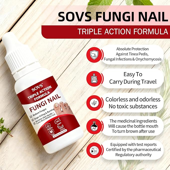 Fungi Nail Toenail Treatment,Gentle Formula, Effectively Improves Nails for a More Beautiful Appearance (2Pcs, 1 oz)