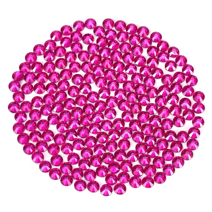 Novani Rhinestones Flatback Rhinestones Glass Nail Gems Stones Jewels Round Gemstones Non-Hotfix Crystal,SS6,1440 Pieces,Peach