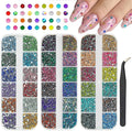 36 Color 2mm Small Crystal Resin Rhinestones for Bedazzling Crafting SS6 Tiny Flatback Stones Colorful Gems Diamonds Charms for Nails Eyes Face Makeup Tumblers Bottles DIY Crafts Clothes Shoes
