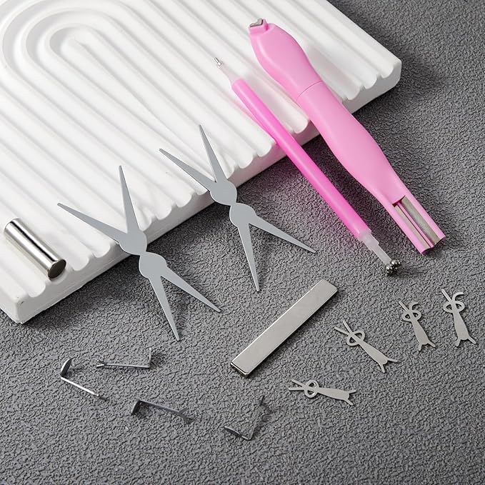 14pcs Cat Eye Magnets, 3-in-1 Heart Magnet for Nails, Flower Magnet, Cylindrical Rectangular Magnet+Scissor-Shaped Plates+Y-Shaped Brackets+Bunny-Shaped Plates for French Heart Bunny Effect