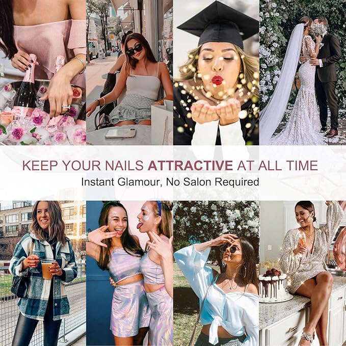 Artquee Red Coffin Press on Nails Long Fake Nails with Rhinestones Design Full Cover Luxury Bridal Wedding False Nail Kit Stick on Nails for Women 24Pcs