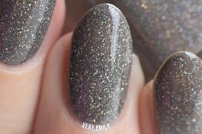 ILNP Alexander – Khaki Olive Green Holographic Nail Polish, Neutral Earth Tone, Chip Resistant Manicure, Non-Toxic Nail Lacquer, Vegan, Cruelty Free, 12ml