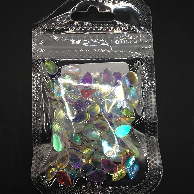 100PC Flatback Water Drop Rhinestones Nail Art Rhinestones AB Crystals Glass Stones 3D Nail Jewelry Accessories