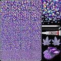 25000Pcs Dark Purple AB Rhinestones for Bedazzling with B7000 Jewelry Glue, Non Hotfix Flatback Gems, Crystal Resin Rhinestones for Crafting Crafts Clothing Tumblers Mugs Shoes Fabric Decor Nail Art