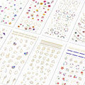 TailaiMei 3D Laser Bronzing Nail Decals, 300+ Pcs Glitter Self-Adhesive Stickers DIY Sparkle Nail Art Design (8 Large Sheets)