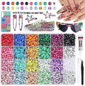7900Pcs 5mm Resin Rhinestones for Bedazzling, Pink Red Black Flatback Gems for Crafting, Bedazzler Kit with Rhinestones Tools & B7000 Jewelry Glue for DIY Clothing Shoes Tumblers Fabric Mugs Bags