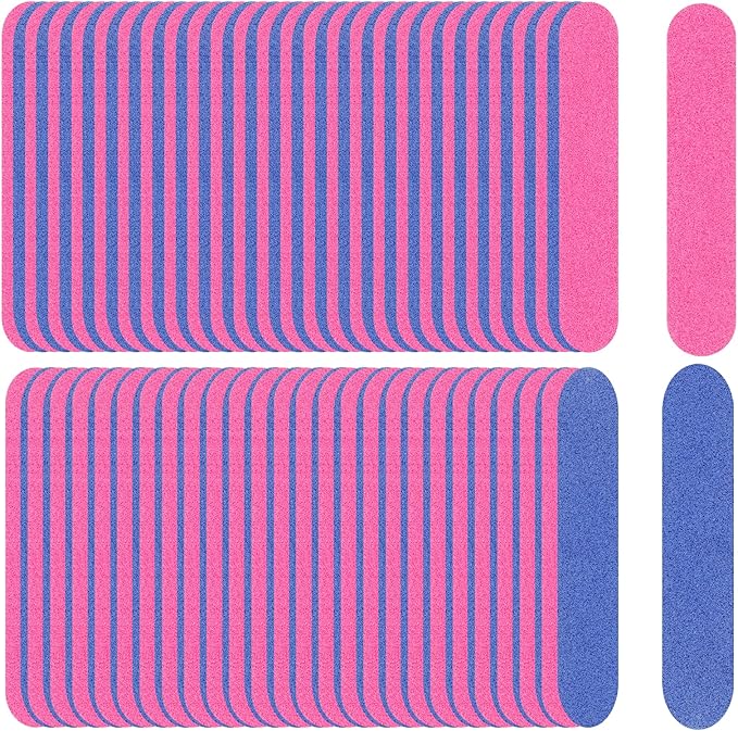cobee 100 Pcs Nail File Professional Nail Files, 180/240 Grit Nail Files, Double Sided Emery Board Nail Styling Manicure Tools for Women Nail Care(8.5 x 1.3 cm)