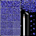 16000Pcs Resin Rhinestones with Tweezers for Crafting, Royal Blue 2-6mm Mixed Sizes Flatback Gems, Bedazzling Crystal for DIY Crafts Clothing Tumblers Mugs Shoes Fabric Nail Art