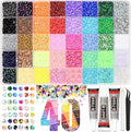 RODAKY Jelly Rhinestone for Bedazzling 40 Color Resin Rhinestones 3mm Flatback Gems Crystal Rhinestone Kit with 3Pcs 10ml B7000 Glue Diamond Jewels for Crafting DIY Art