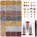 20000Pcs Metallic Rhinestones for Bedazzling with 3Pcs B7000 Jewelry Glue, Resin Rhinestones for Crafting Crafts，Bedazzler Kit Flatback Gems for Clothing Shoes Tumblers Nail Art