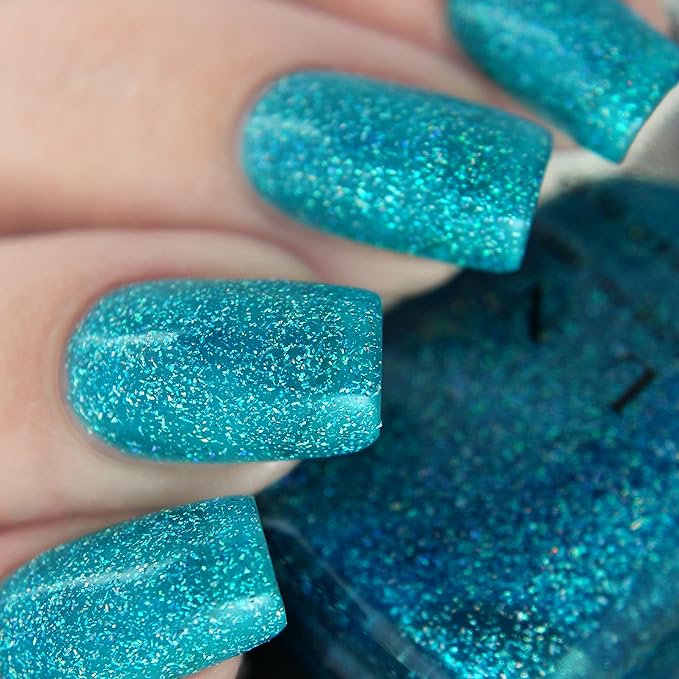 ILNP Surfboard - Tropical Turquoise Holographic Sheer Jelly Nail Polish