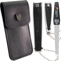3 Swords Germany – Brand Quality fingernail & toenail Clipper, Manicure, Pedicure Nail Care by with Metal Nail File and case, Black Edition