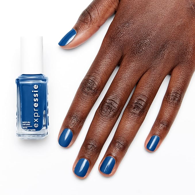 essie expressie Quick Dry Vegan Nail Polish, Vibrant Cobalt Blue, Beat the Clock, 0.33 Ounce