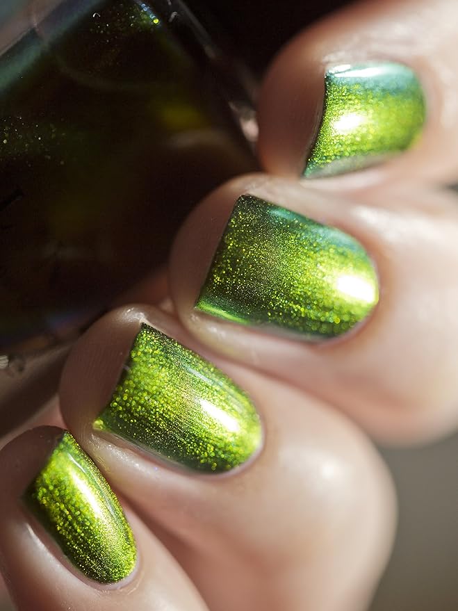 ILNP Highline - Pale Gold, Pinkish Bronze, Light Green Ultra Chrome Color Shifting Nail Polish