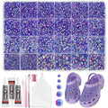 20000Pcs Purple AB Flatback Jelly Resin Rhinestones for Bedazzling, Mix Sizes Crystal Rhinestones Gems, Purple AB Gems Bedazzling for Crafting for DIY Face Makeup Crafts Tumblers