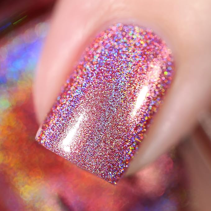 ILNP Kiss And Tell - Vivid Pink Ultra Holographic Nail Polish