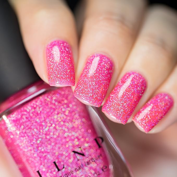ILNP Misbehaving - Vivid Neon Pink Holographic Sheer Jelly Nail Polish