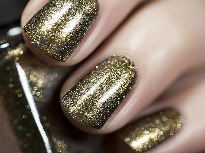 ILNP Caesar - Deep Olive Holographic Metallic Nail Polish