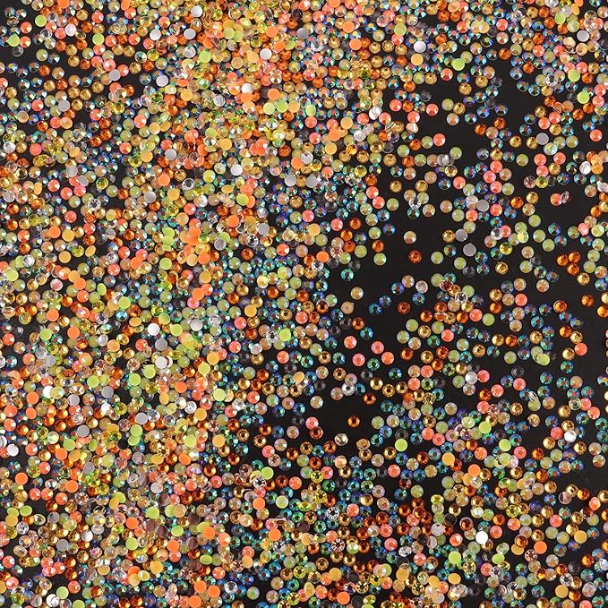 4500Pcs Flatback Rhinestones for Crafts, 3mm Yellow Crystals Rhinestone, Resin Flatback Glitter Gems Nail Diamonds Rhinestones for Clothes Accessories DIY