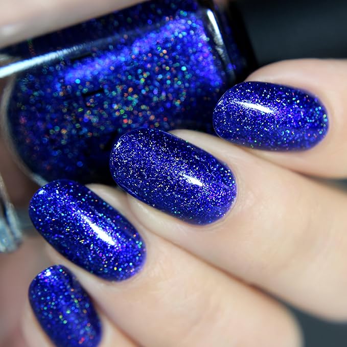 ILNP Downpour - Bold Indigo Blue Holographic Nail Polish