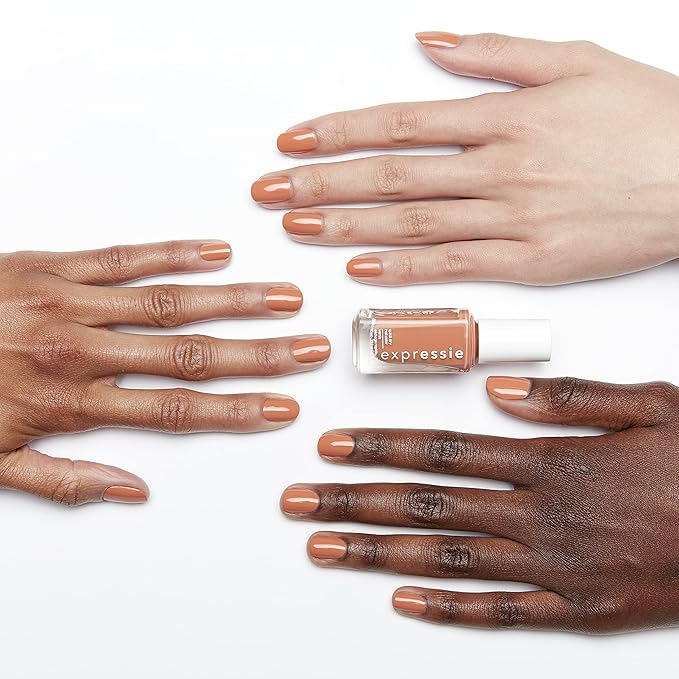essie Expressie Nail Polish, Quick-Dry Peachy Beige Nail Polish, Vegan, Desk Mani, 0.33 fl oz