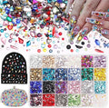 7680Pcs Crystal Nail Rhinestones, 24 Styles Rhinestones for Crafting, Multi Shapes Size Colors Flatback Rhinestone Bedazzled Gems for Nails Face Eyes Makeup Crafts Clothes Tumbler