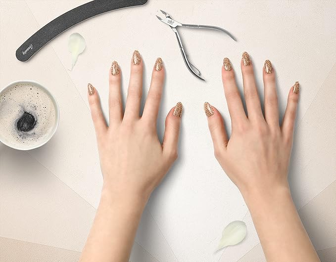 LeChat Perfect Match Gel Polish, Crystal Ball, Rose Gold with Glitter Finish, Easy Application, Soak Off Formula, 0.5 Fl Oz