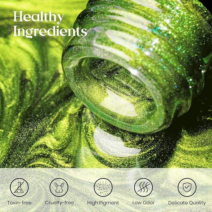 MIZHSE 8 Colors 9D Cat Eye Gel Nail Polish, Magnetic Gel Polish Kit with Magnet Stick, Galaxy Glitter Chameleon Effect Silk Velvet Cat Eye Nail Polish Soak Off Nail Art Design Ladies Gift