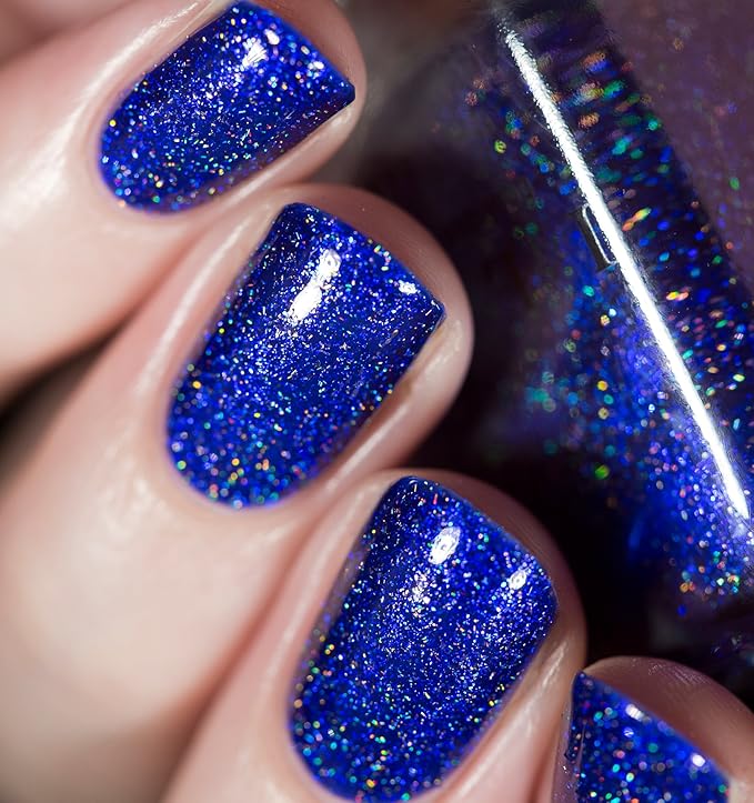 ILNP Downpour - Bold Indigo Blue Holographic Nail Polish