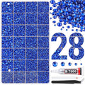 30000Pcs Resin Rhinestones for Bedazzling with B7000 Jewelry Glue, Royal Blue Flatback Gems Rhinestones for Crafting, Clothing Tumblers Mugs Shoes Fabric Decor Nail Art
