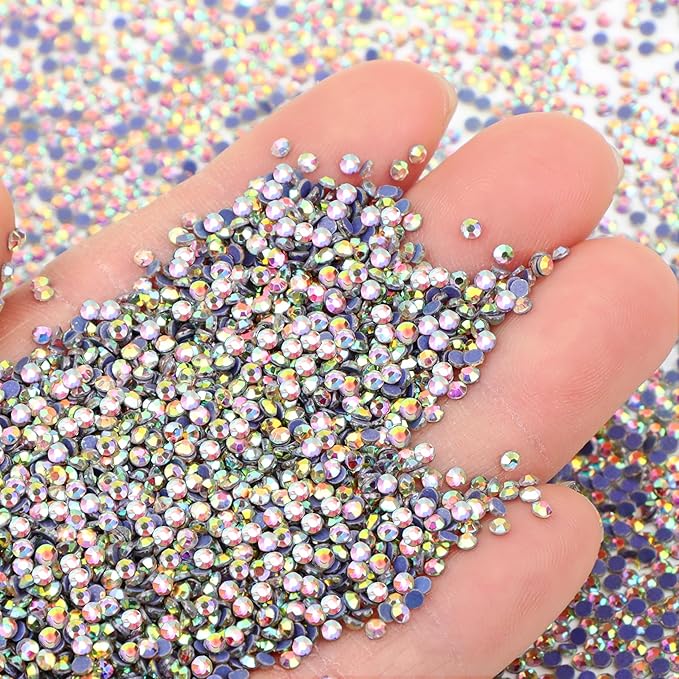 NCB 14400pcs Hotfix Crystal Rhinestones for Clothes Crafts, Hot Fix Bulk Flatback Crystals, Iron on Hotfix for DIY Decoration 100 Gross (Crystal AB, ss6/14400pcs)