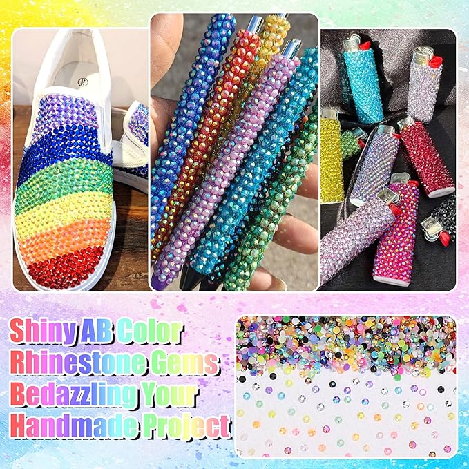 RODAKY 28 Color Rhinestone 3mm Resin Jelly Rhinestones Colorful Flatback Gems for Bedazzling Crystal Rhinestone Kit with 3Pcs 10ml B7000 Glue Diamond Jewels for Crafting DIY Art