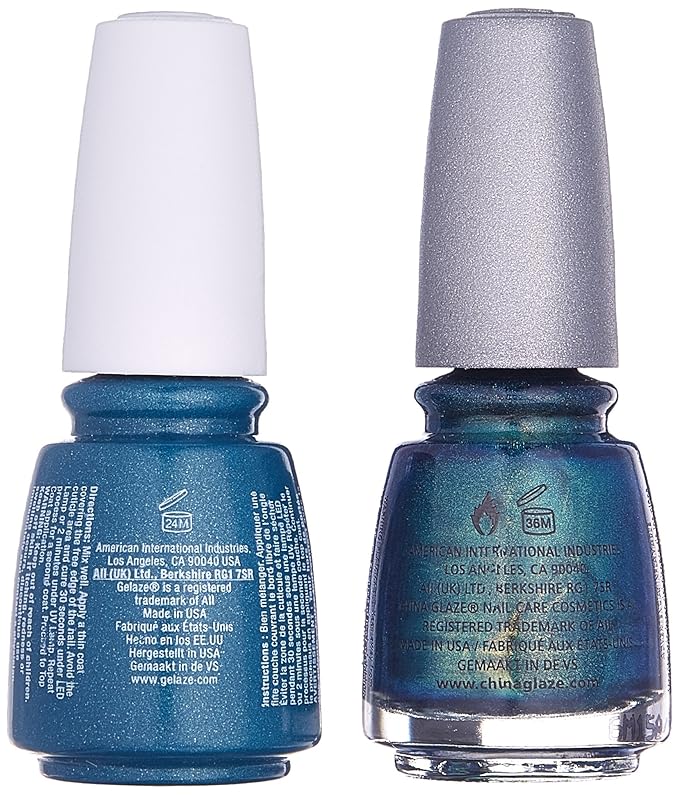 China Glaze Gelaze Tips and Toes Nail Polish, Deviantly Daring, 2 Count