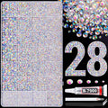 30000Pcs Resin Rhinestones for Bedazzling with B7000 Jewelry Glue, Transparent AB Flatback Gems Rhinestones for Crafting, Clothing Tumblers Mugs Shoes Fabric Decor Nail Art