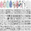 Biutee Nail Stamping Plate Set 12Pcs Nail Art Stamping Plates Nail Stamping Kit Nail Stamper Kit Flower Leaves Animal Lace Star Design Nail Stamp Plate