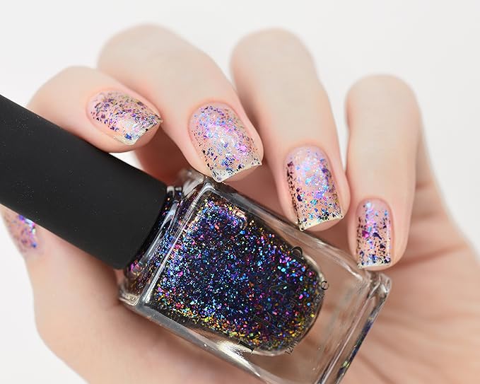 ILNP Mayfield - Purple, Pink, Green, Gold, Blue Ultra Chrome Flakie Nail Polish