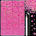 25000Pcs Resin Jelly Rhinestones with Tweezers for Crafting, Hot Pink AB 2-6mm Mixed Sizes Non Hotfix Flatback Gems, Bedazzling Crystal for DIY Crafts Clothing Tumblers Mugs Shoes Decor Nail Art
